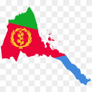 Eritrea Flag Map, HD Png Download