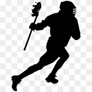 Lacrosse Png Transparent Image - Black And White Lacrosse Player, Png Download