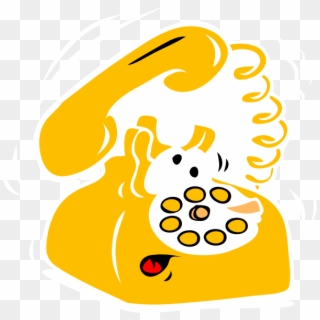 Yellow Phone Svg Clip Arts 600 X 587 Px - Cartoon Telephone, HD Png Download