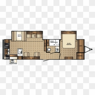 2018 Solaire Ultra Lite 304rkds Floor Plan - 2018 Palomino Solaire 304rkds, HD Png Download