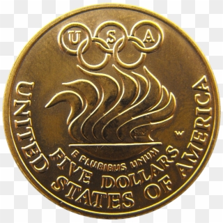 Pre-owned 1988 Usa Olympic $5 Gold Coin - Coin, HD Png Download