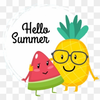 Transparent Download Hello Summer Clipart - Pineapple And Watermelon Friends, HD Png Download