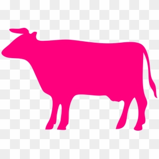 Pink Cow Clipart Collection - Cow Silhouette, HD Png Download
