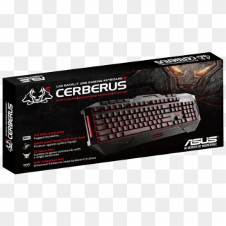 Asus Cerberus Keyboard Full Secc Metal Plate Splash-proof - Asus Cerberus Gaming Bundle Keyboard, HD Png Download