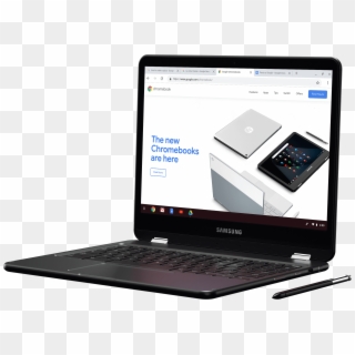 Graphic Black And White Chromebook Laptop For Free - Chrome Computer, HD Png Download