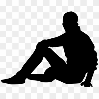 Silhouette, People, Position, Man, Strength, Fashion - Sitting On Floor Silhouette Png, Transparent Png