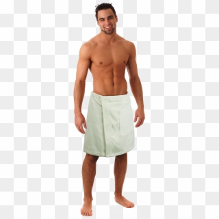 Men's Towel Wrap With Velcro Fastener - Man In Towel Png, Transparent Png
