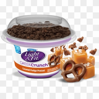 Caramel Fudge Pretzel Nonfat Greek Yogurt Crunch - Salted Caramel Pretzel Yogurt, HD Png Download