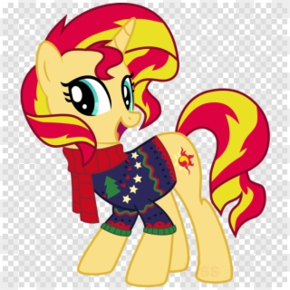 Christmas Sunset Shimmer Png Clipart Pony Sunset Shimmer - Mlp Sunset Shimmer Christmas, Transparent Png