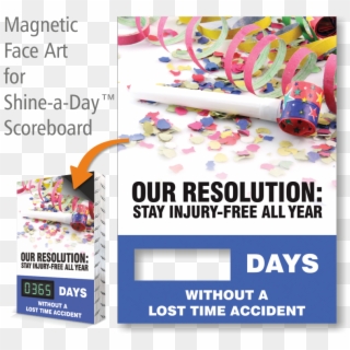 Changeable Magnetic Shine A Day™ Face For Scoreboard - Confetti, HD Png Download