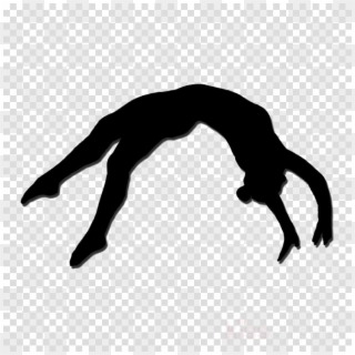 Gymnast Backhandspring Silhouette Clipart Handspring - Headphones Icon Transparent Background, HD Png Download