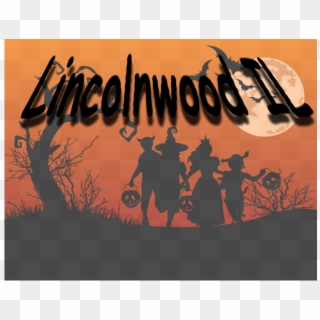 Trick Or Treating Lincolnwood Il - Silhouette, HD Png Download
