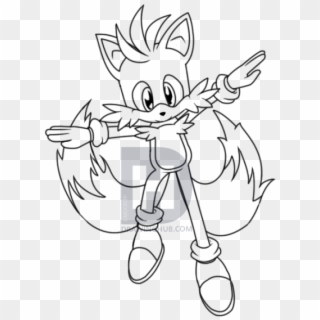 Draw The Fur On The Muzzle And The Body - Tails From Sonic Drawing, HD Png Download