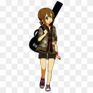 Png Yui Hirasawa K-on Cute Anime Anime Girl Guitar - Юи С Гитарой Png, Transparent Png