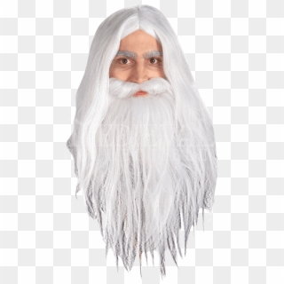 Childs Lotr Gandalf Wig And Beard Set - Gandalf Hair Png, Transparent Png