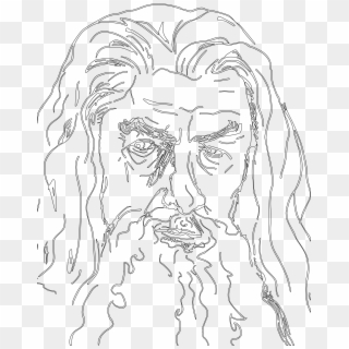 Lord Of The Rings, Gandalf The Grey - Line Art, HD Png Download