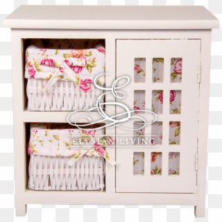 Shabby Chic Jewelry / Makeup Cabinet - Drawer, HD Png Download