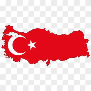 Turkey Flag Map Icon - Soviet Union Flag On Country, HD Png Download