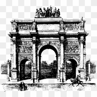Arc De Triomphe Du Carrousel Eiffel Tower Arch Of Titus, HD Png Download
