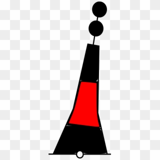 Big Image - Red And Black Buoy, HD Png Download