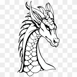 Dragon Neck The Head Of The - Dragons Black And White, HD Png Download