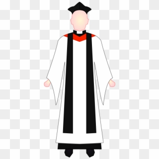 File - Anglican Priest - Choir Dress - Svg - Anglican Choir Dress Canon, HD Png Download