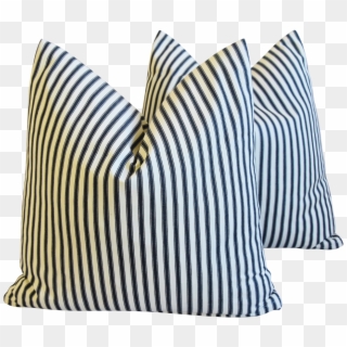 French Black & White Striped Ticking Feather/down Pillows, HD Png Download