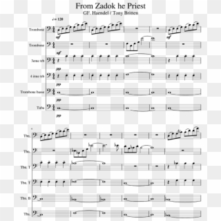 From Zadok He Priest Gf - Sheet Music, HD Png Download