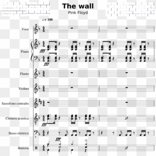 Another Brick In The Wall - Sheet Music, HD Png Download