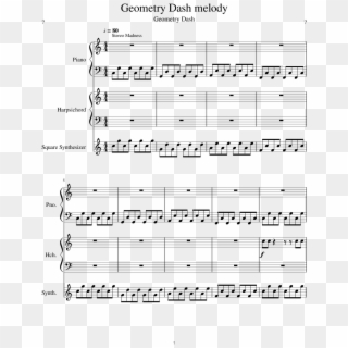 Geometry Dash Melody Sheet Music Composed By 1 Of 4 - If You Are My Love Cello Sheet Music, HD Png Download