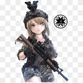 Army Girl Gif - Army Anime Girl Png, Transparent Png