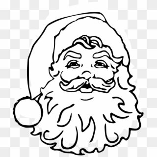 Black And White Pictures Of Santa Claus - Santa Black And White Clipart, HD Png Download