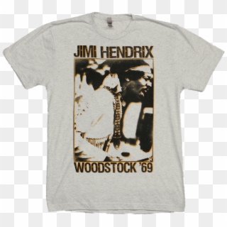 Jimi Hendrix Woodstock 1969 T-shirt - Active Shirt, HD Png Download