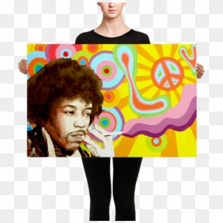 Jimi Hendrix Color Canvas - Jimi Hendrix, HD Png Download