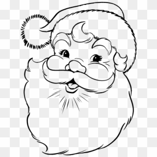 Face Of Santa Claus In Christmas Coloring Pages - Drawing Santa Claus Eyes, HD Png Download