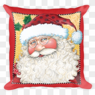 Big Santa Face Pillow - Mary Engelbreit Christmas, HD Png Download