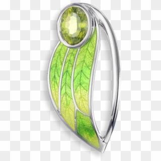 Peridot Contoured Leaf Pendant - Engagement Ring, HD Png Download