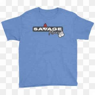 Savage Fit Box Horz Logo Mockup Front Flat Heather - Hillbilly T Shirt, HD Png Download