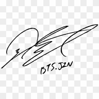 Signature Of Bts' Jin - Jin Signature, HD Png Download
