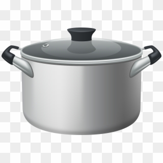 Stainless Steel Stock Pot With Glass Lid Png Clipart - Olla Vector Dibujo, Transparent Png