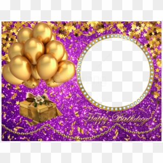 Free Png Happy Birthday Shining Png Frame Background - Birthday Golden Balloon, Transparent Png