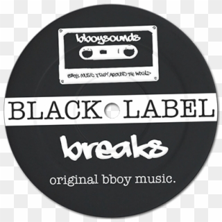 Black Label Breaks By Bboysounds - Sticker Label Black And White, HD Png Download
