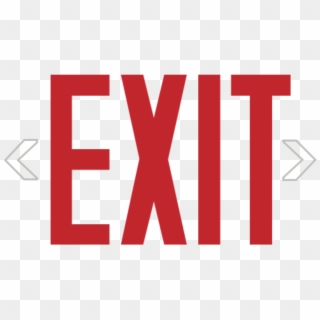 Exit Sign Text - Exit Sign, HD Png Download
