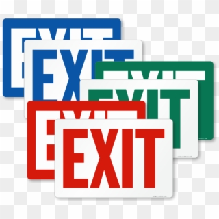 Emergency Exit Sign - Emergency Exit Signs, HD Png Download
