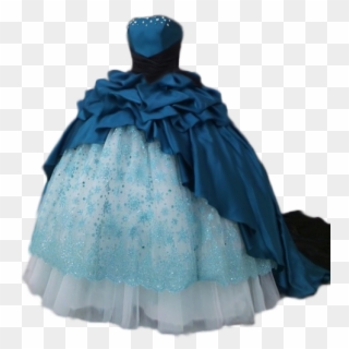 Blue Ball Gowns, Blue Evening Gowns, Blue Gown, Ball - Ruffle, HD Png Download