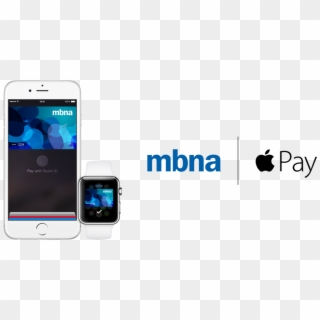 A Smartphone, Smartwatch And The Mbna And Apple Pay - Apple Pay, HD Png Download
