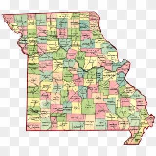 Missouri Map Showing Counties Web Photo Gallery With, HD Png Download