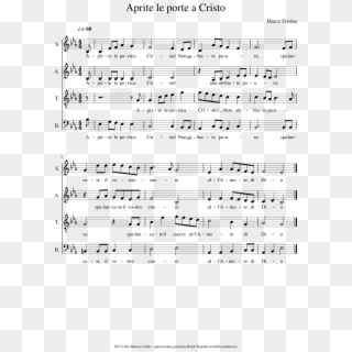 Aprite Le Porte A Cristo Sheet Music Composed By Marco - Morning Dew Reel Chords, HD Png Download