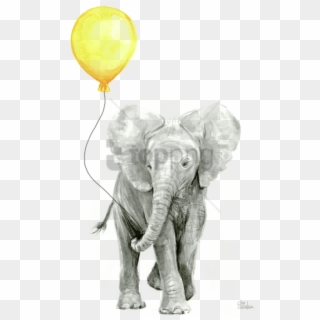 Free Png Download Click And Drag To Re Png Images Background - Elephant With A Balloon, Transparent Png