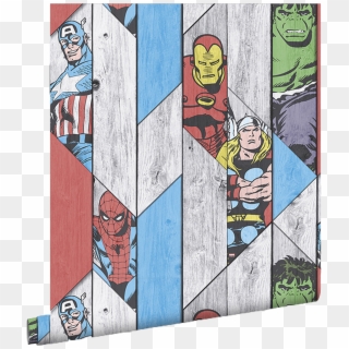 Marvel Wood Panel Wallpaper - Marvel Wallpaper Graham And Brown, HD Png Download